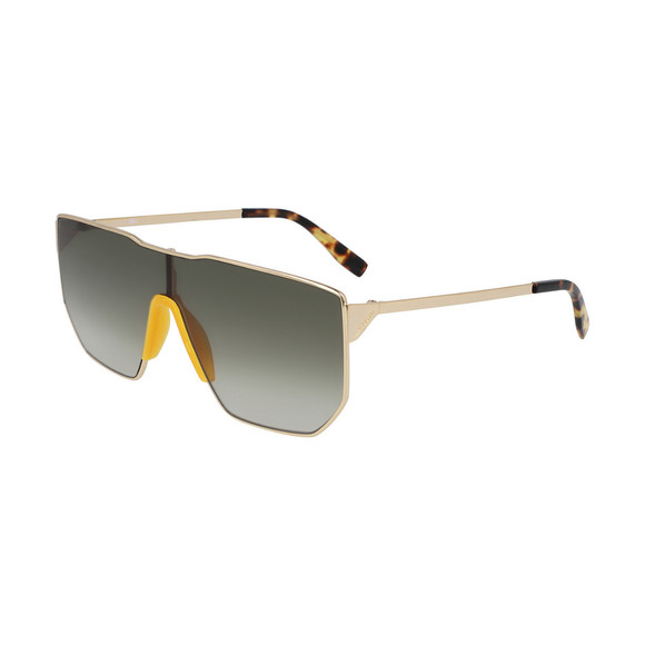 NEW Lacoste L221S 714 Gold Shield Sunglasses 58mm with Lacoste Case